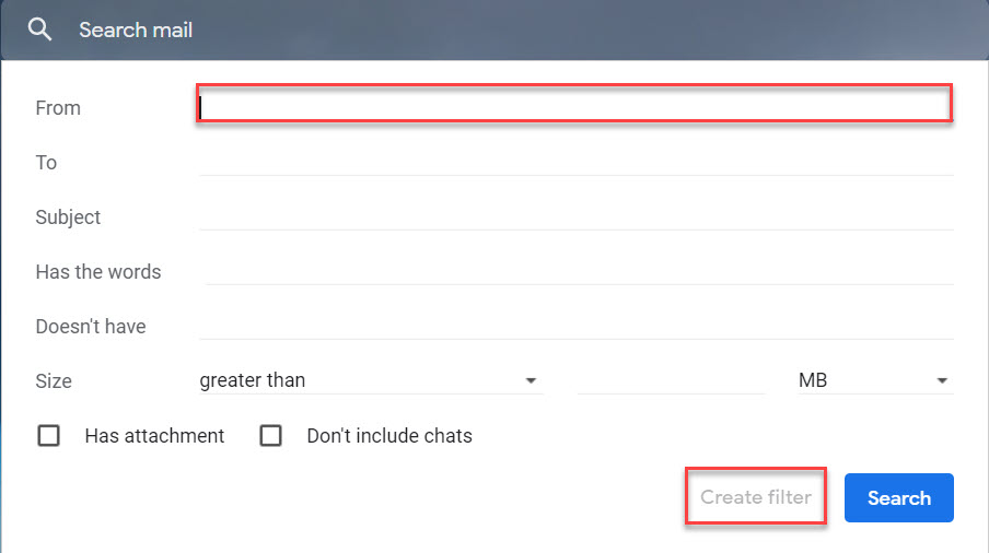 Screenshot showing how to whitelist gmail email senders